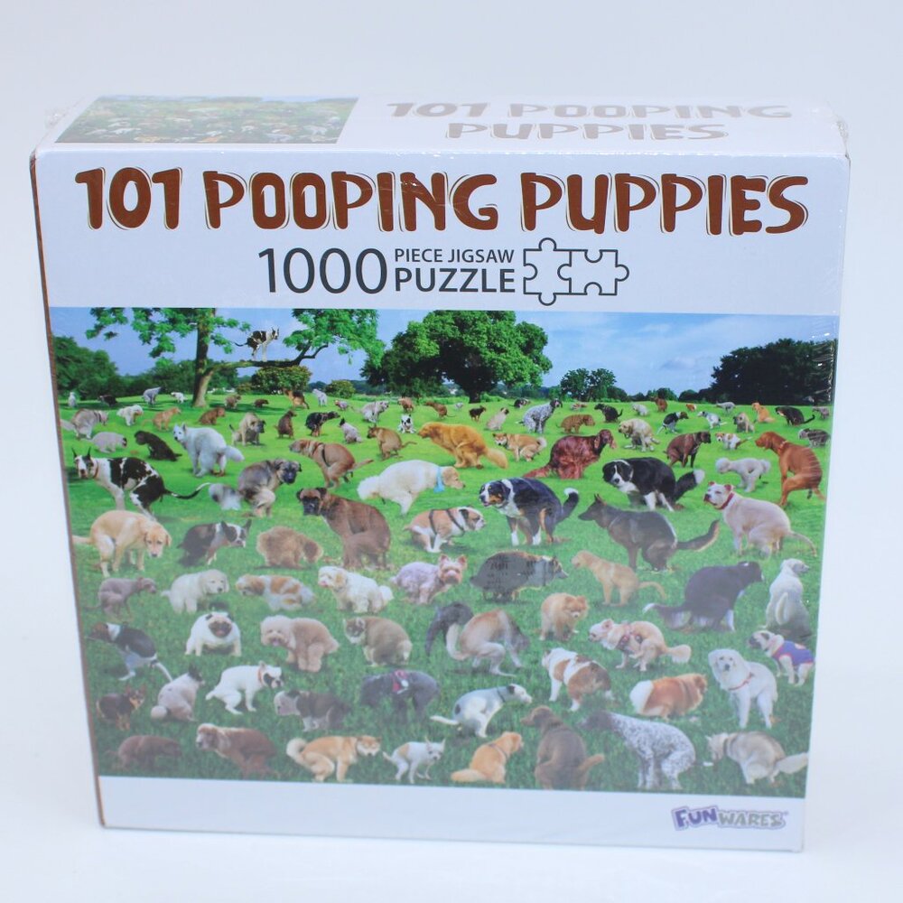 Funwares Original 101 Pooping Puppies Puzzle 1000 Pieces